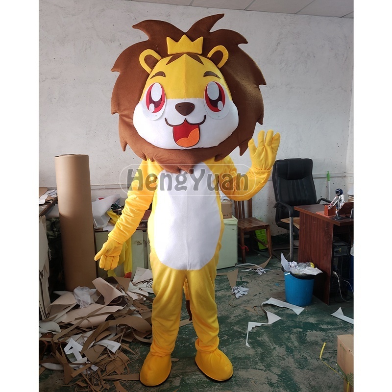 Hengyuan custom animal mascot costume style walkable large lion big bear dolls creative plush clothing customized mascot suit