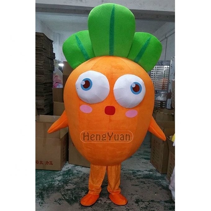 Hengyuan Vegetable Carrot Mascot Pepper Costume Halloween Party Cartoon Character Cosplay Fancy Party Dress Performance For Sale