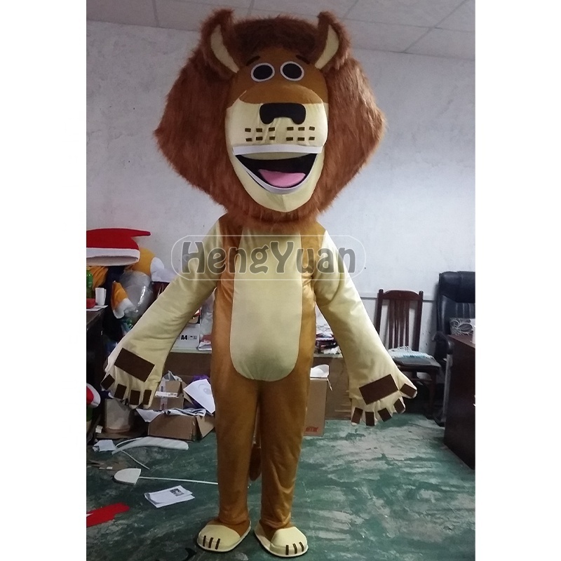 Hengyuan custom animal mascot costume style walkable large lion big bear dolls creative plush clothing customized mascot suit