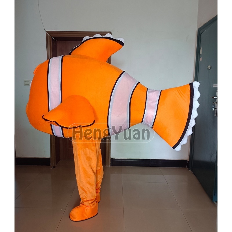 Hengyuan Adult Size Cartoon Nemo Clown Fish mascot costume halloween For Adult Game Costumes