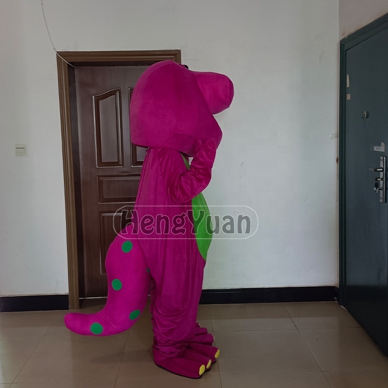 Hengyuan Halloween Party Anime Costumes Use Barney Mascot Costume Purple Dragon Mascot For Sale TV & Movle Costumes