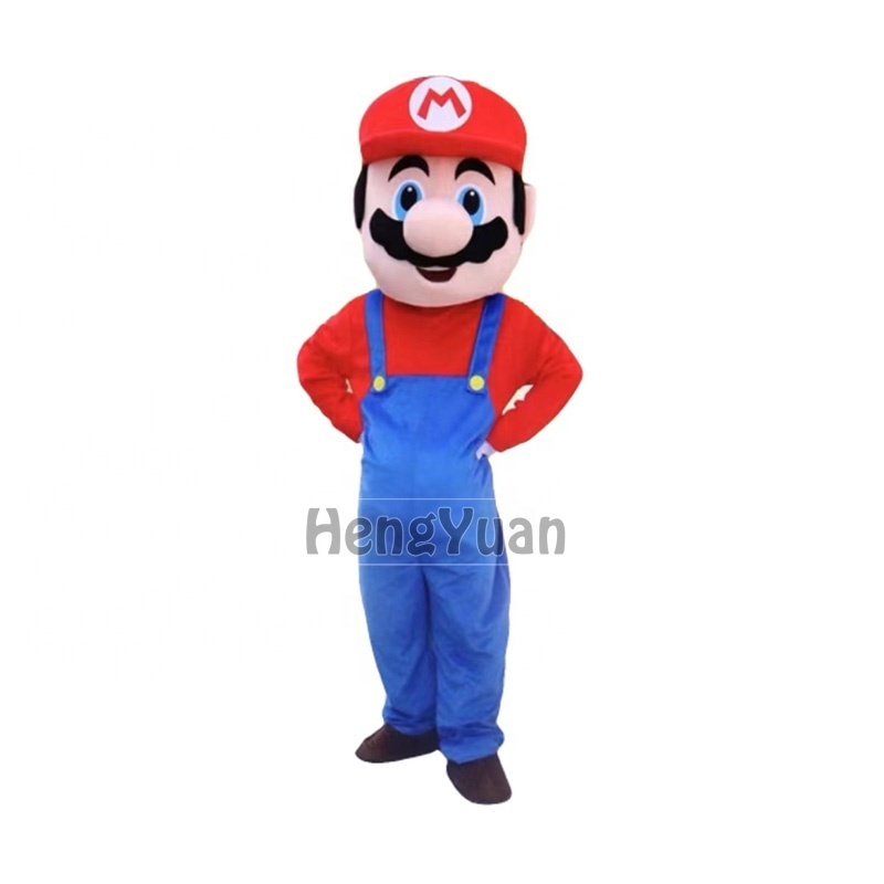 Hengyuan Cosplay Mascot Costume Super Mario Luigi Brothers Fancy Dress Up Party Cute Costume Beautiful Suit Party Event Adult