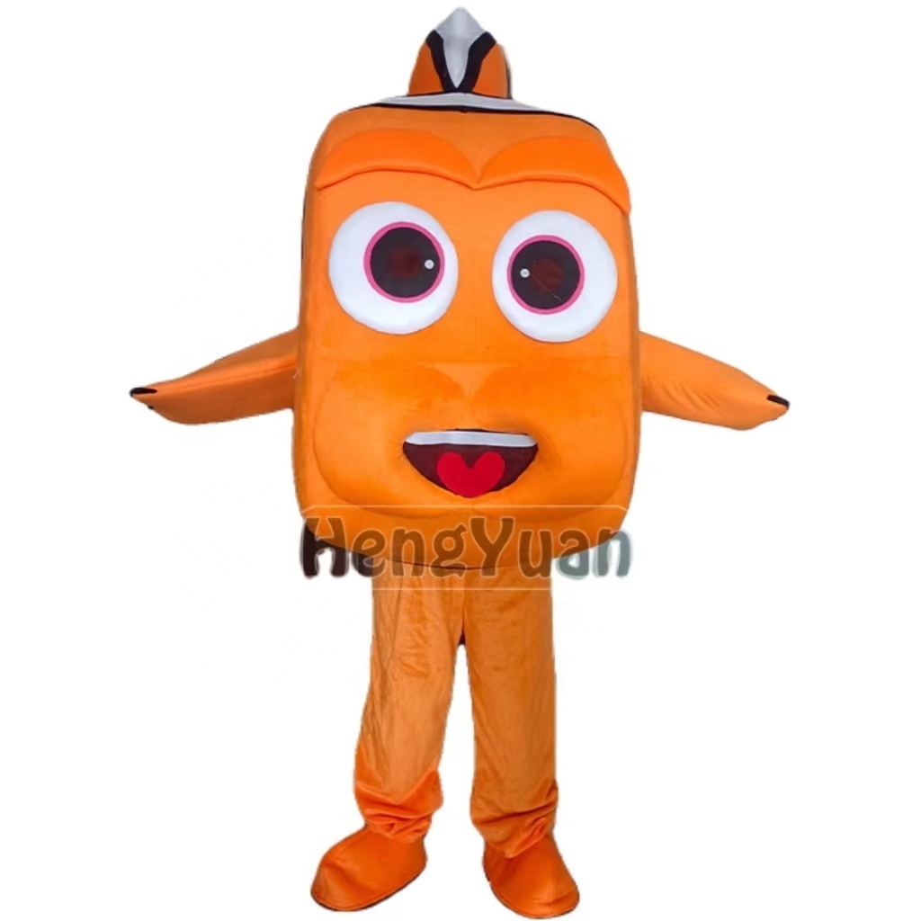 Hengyuan Adult Size Cartoon Nemo Clown Fish mascot costume halloween For Adult Game Costumes