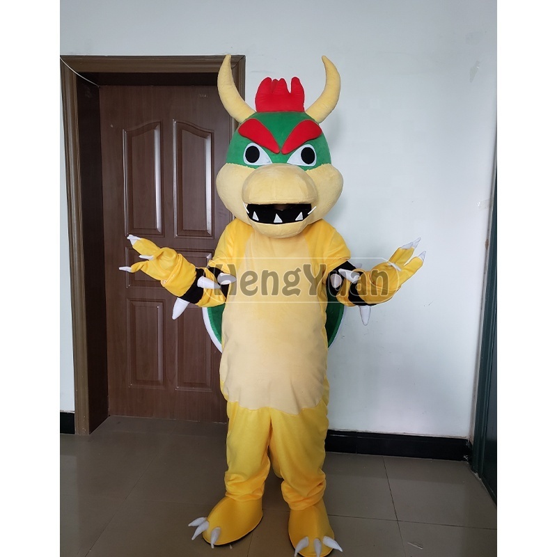 Hengyue Factory Real Pictures Custom animal dinosaur character bowser mascot costume for adults Cartoon Mascot Costume For Adult