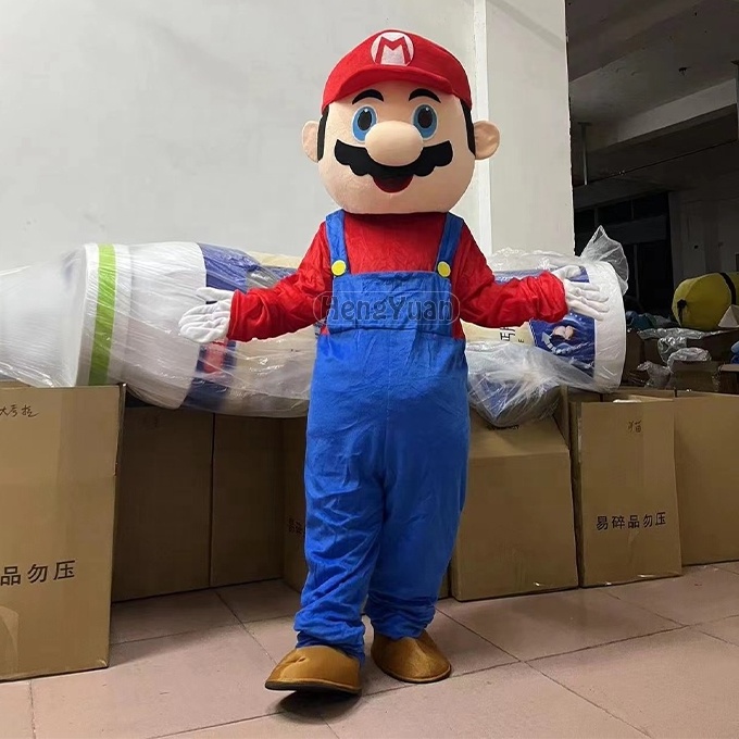 Hengyuan Cosplay Mascot Costume Super Mario Luigi Brothers Fancy Dress Up Party Cute Costume Beautiful Suit Party Event Adult