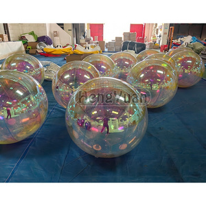 Hanging inflatable mirror ball disco shinny inflatable mirror balloon for decoration