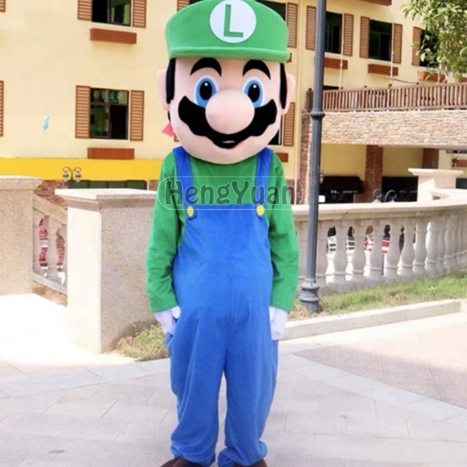 Hengyuan Mascot Manufacturers Custom Super Mario Mascot Cartoon Character Cosplay Mario Costume Christmas Party For Sale