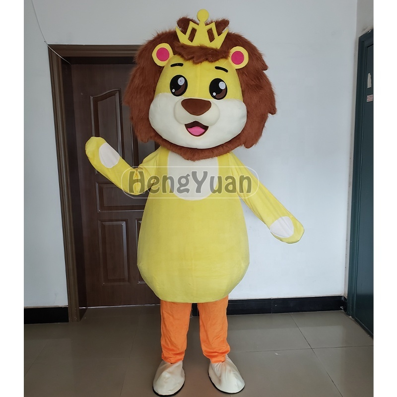 Hengyuan custom animal mascot costume style walkable large lion big bear dolls creative plush clothing customized mascot suit