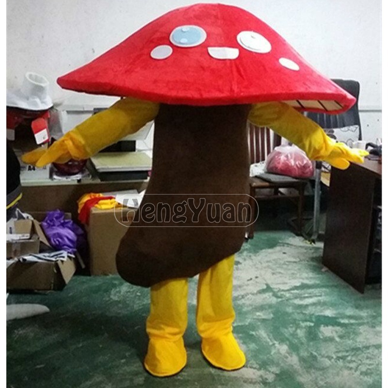 Hengyuan halloween Mushroom Adult Cartoon Plant Cosplay Mascot Costume for Advertising Party Carnival Performance Prop