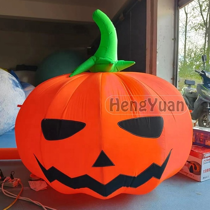 Shining Happy Halloween Party Bar Haunted House Large Thick Inflatable Pumpkin Eyeball Halloween Decoration