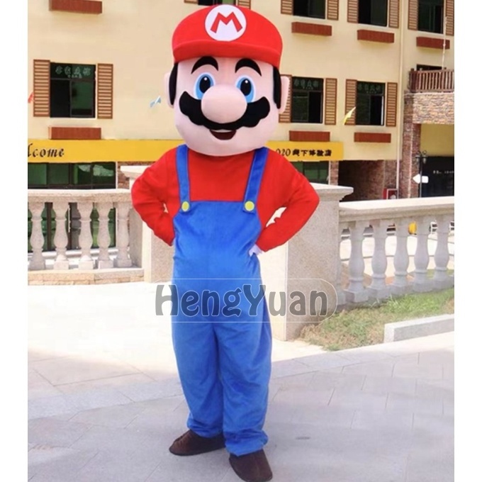 Hengyuan Factory wholesale Instock Cheap Price Custom Super Mario Mascot Soft Fur Plush Mascot For Display Mascot Costumes