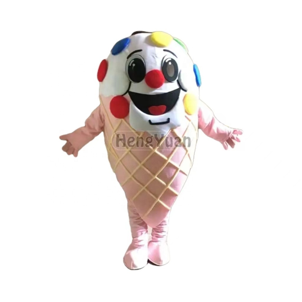 Hengyuan party plush custom mascot costume lovely ice-cream food dessert mascot costume