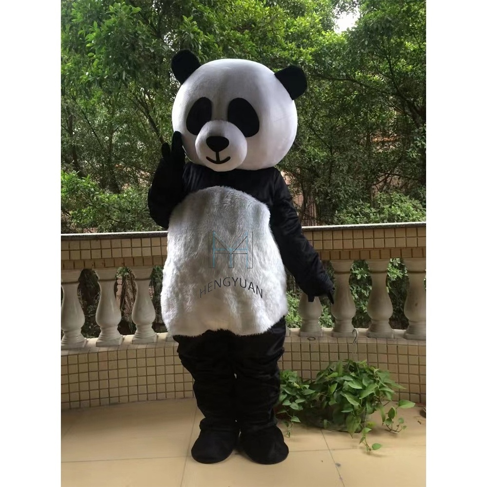 Hengyuan Custom Panda Mascot Polar Bear Cartoon Inflatable Costume Christmas Inflatable Polar Bear Mascot Costume for Sale