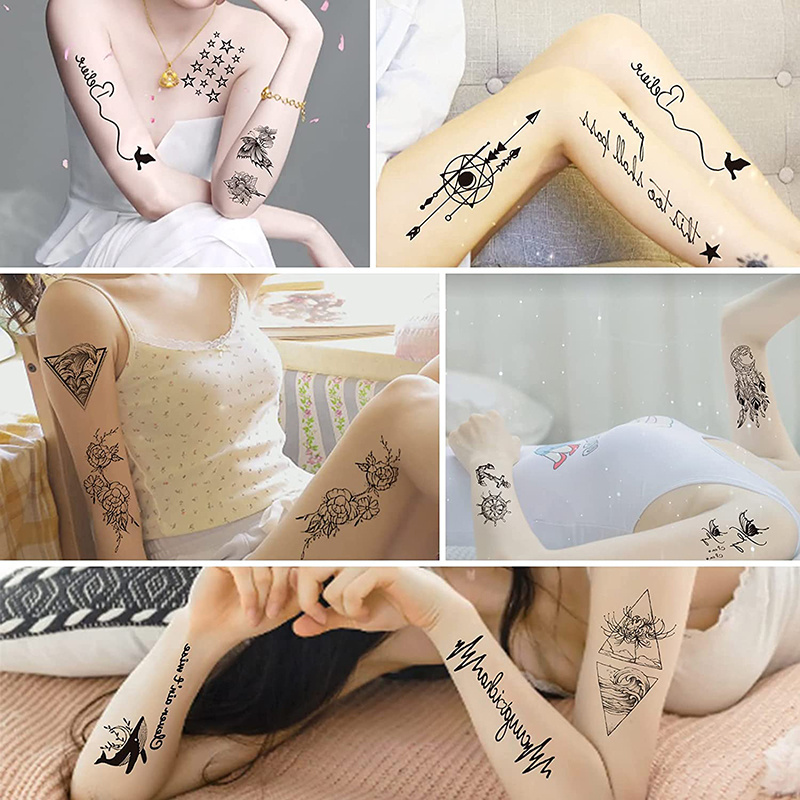 OEM printing Flash Gold Foil Body Hand Sticker Custom Metallic Temporary tattoo stickers