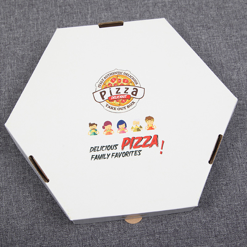 caja para pizza hexagonal 8/12/15 inch corrugated pizza box disposable takeaway pizza packing box