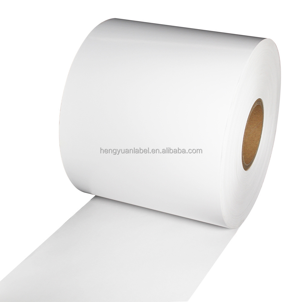 Self Adhesive 80gsm Semi Glossy Hotmelt/Acrylic Label Paper Jumbo Roll