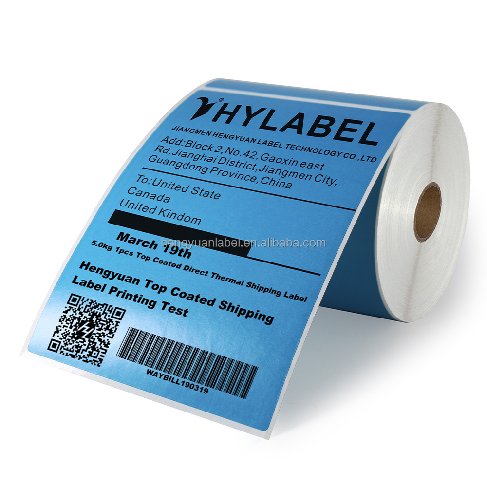 Custom Color Print Label Packaging Waybill Sticker Shipping Label 102x152 Adhesive Thermal Transfer Label 4x6 for logistic