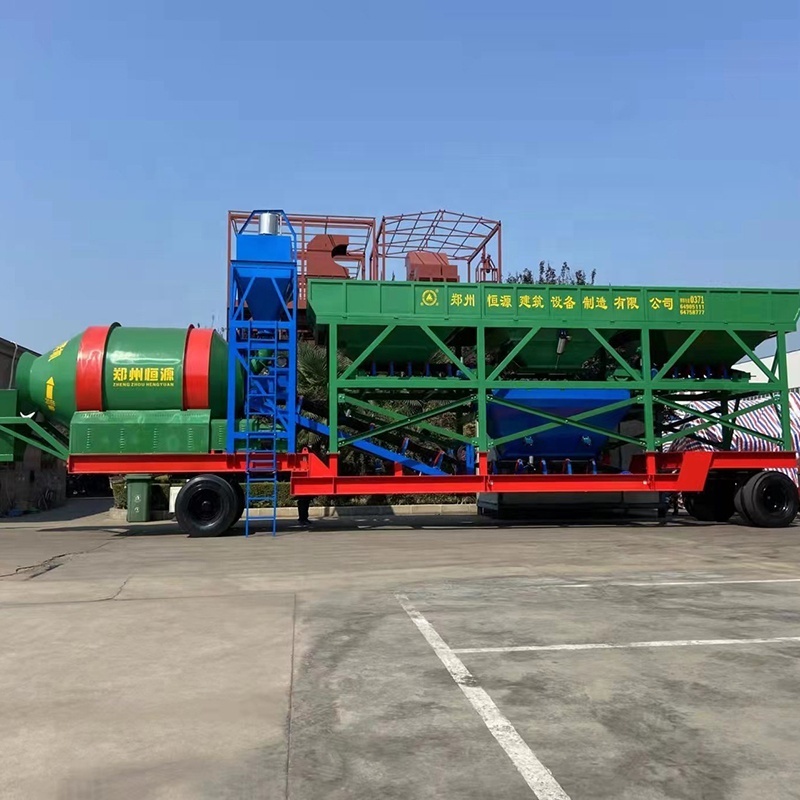 drum mixer portable concrete mixing plant with Professional factory price YHZM25-100 mobile Concrete Plant for sale