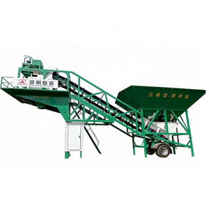 simple foundation quick installation 60m3/h ready mix mobile precast concrete mixing batching plant with china factory price