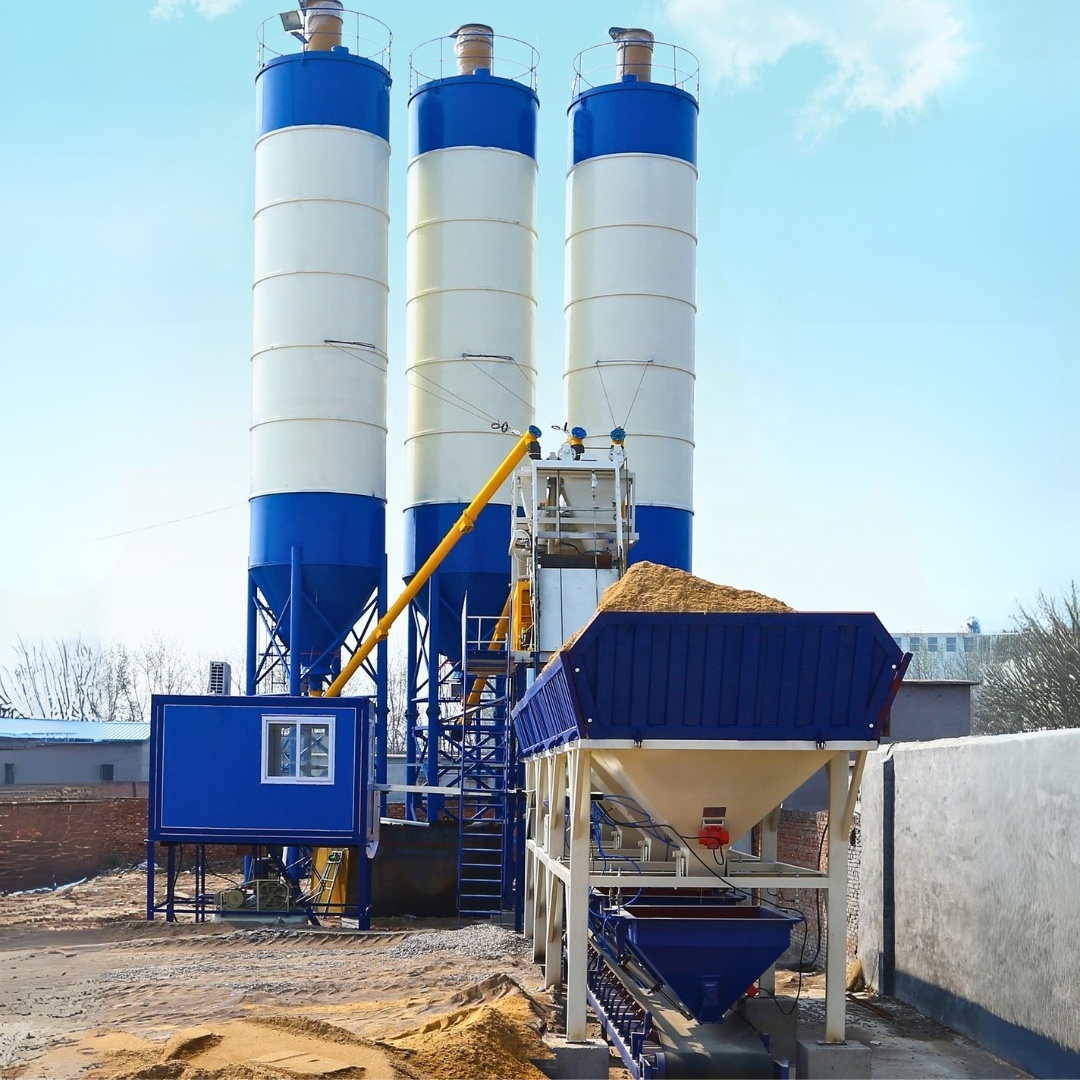 Ready mix concrete batching plant customization 25-100m3/h belt conveyor concrete plant for ready concrete construction machine