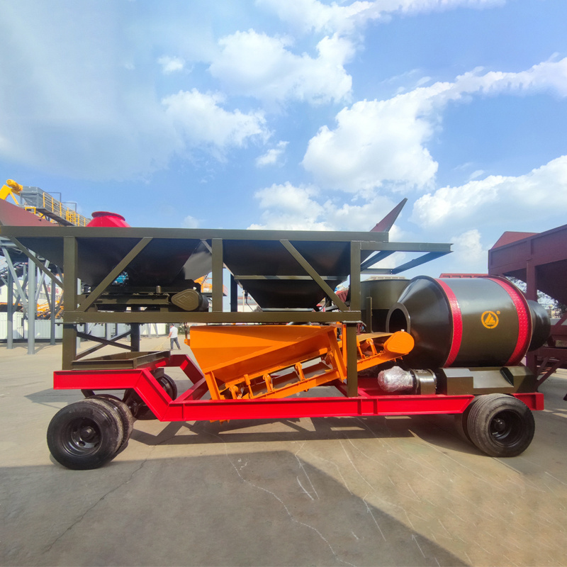 drum mixer portable concrete mixing plant with Professional factory price YHZM25-100 mobile Concrete Plant for sale