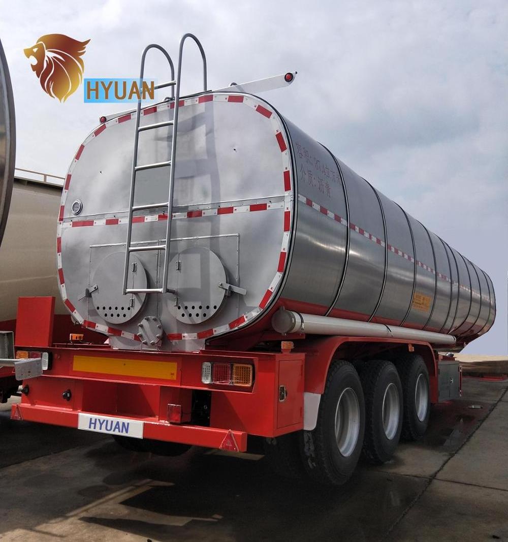 Asphalt Liquid Bitumen Heating Storage Truck Trailer / Bitumen Tank