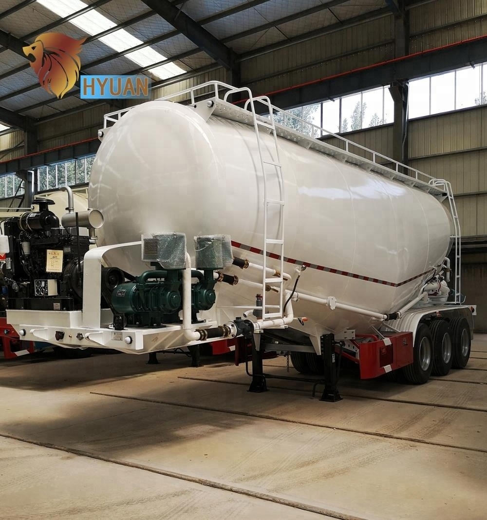 HYUAN 3 Axle bulk powder cement tanker/ Dry Bulk Cement Tanker Truck for sale