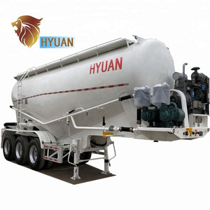 HYUAN 3 Axle bulk powder cement tanker/ Dry Bulk Cement Tanker Truck for sale