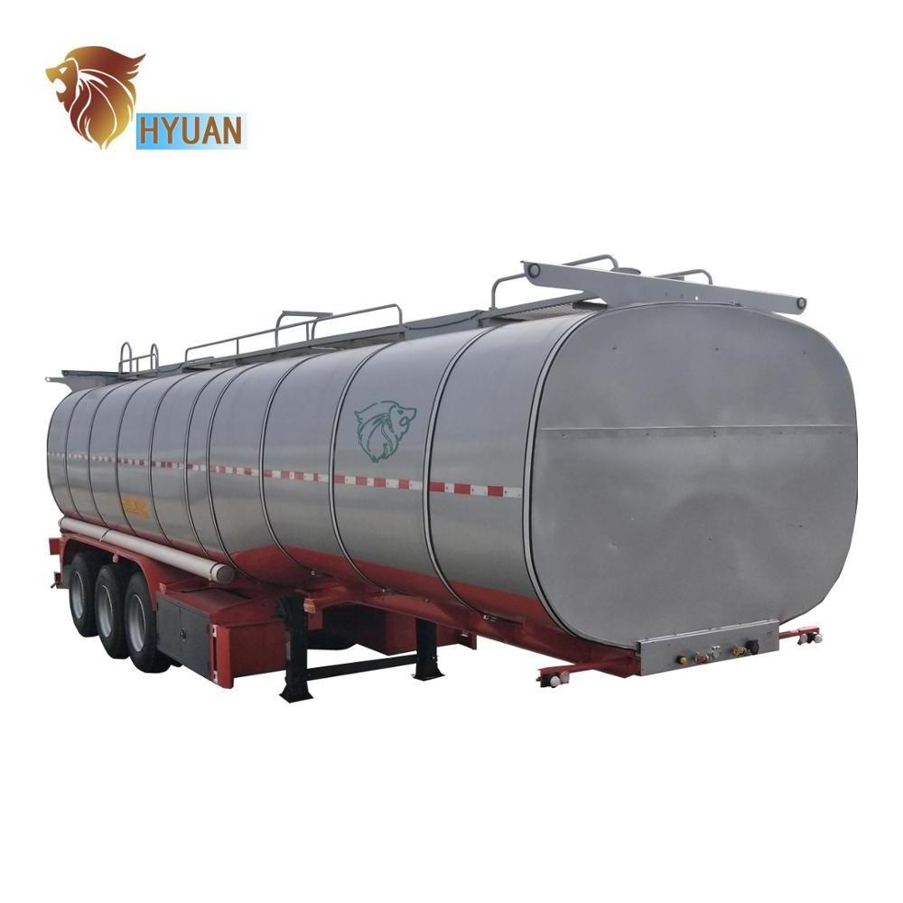 Asphalt Liquid Bitumen Heating Storage Truck Trailer / Bitumen Tank