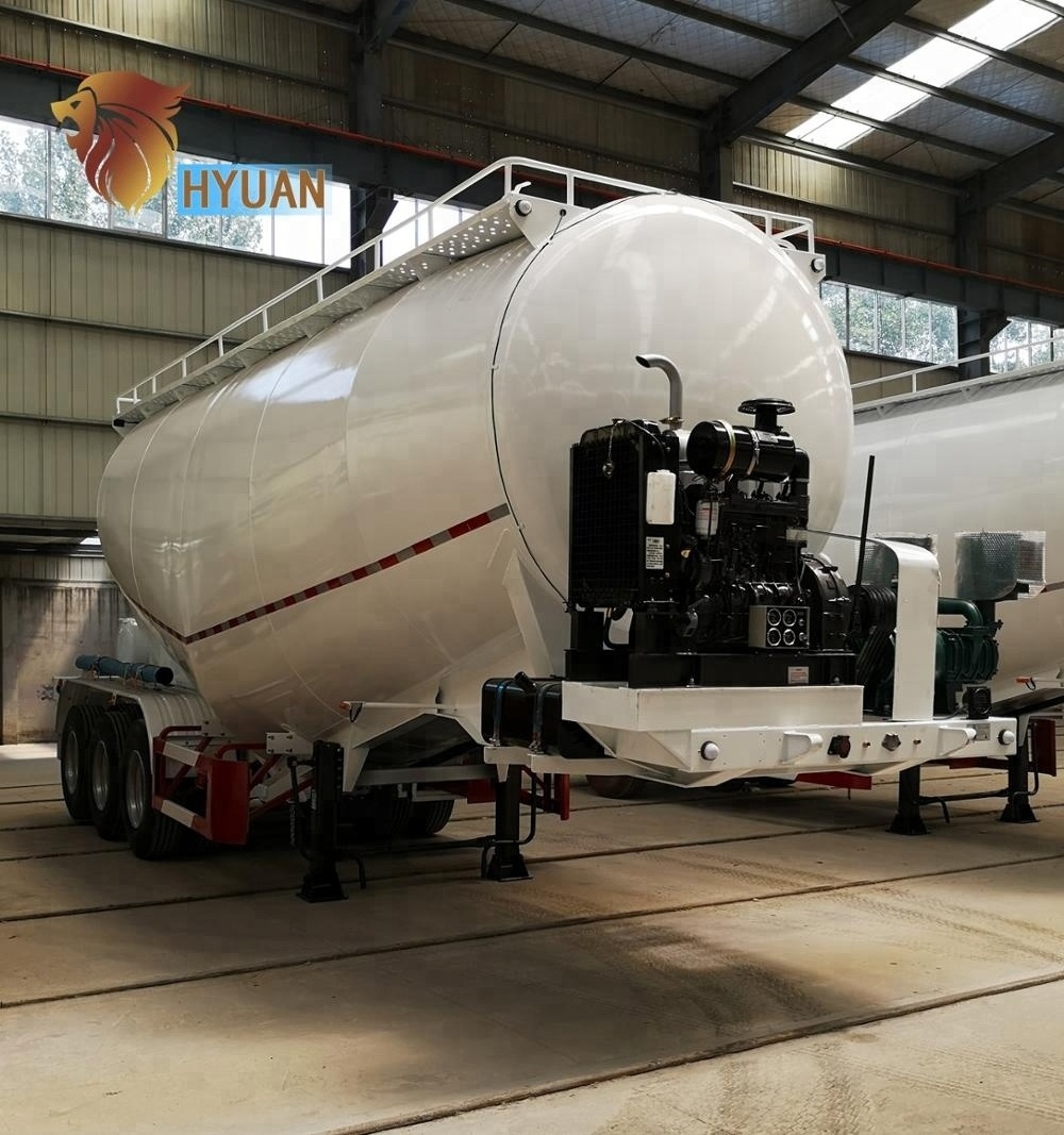 HYUAN 3 Axle bulk powder cement tanker/ Dry Bulk Cement Tanker Truck for sale