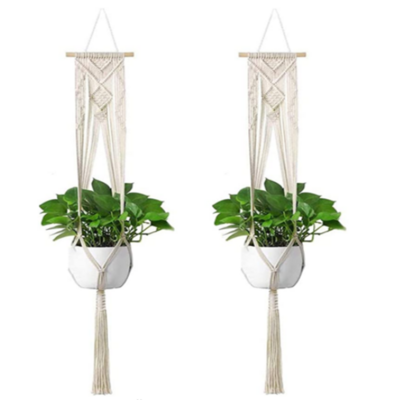 Indoor Wall Hanging Planter Basket Long Flower Pot Holder Boho Home Decor Macrame Plant Hanger