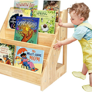 Bookshelf for Toddler Wooden Book Display Shelf for Toddler Bookcase Eco-Friendly, Sturdy & Safe for Children's Growth Bookshelf