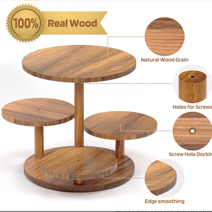 Wholesale Custom top selling Wood cake stand with Tiered Tray decoration Farmhouse tiered tray decoration