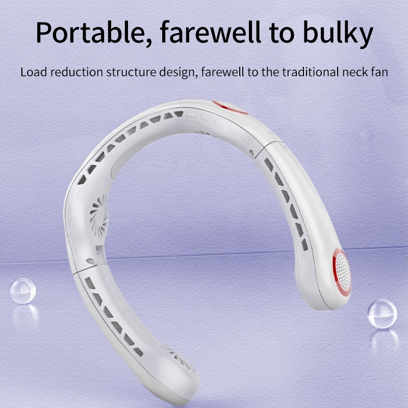 Hanging Neck Fan Usb Portable Cooling Fan Neckband Rechargeable 4000mAh Leafless Small Sports Fan