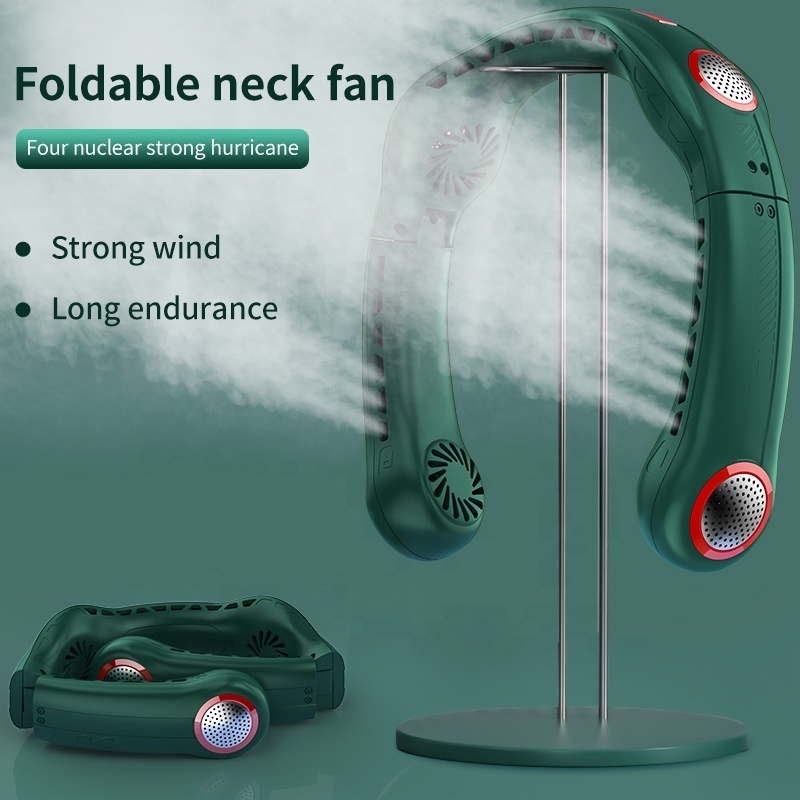 Hanging Neck Fan Usb Portable Cooling Fan Neckband Rechargeable 4000mAh Leafless Small Sports Fan