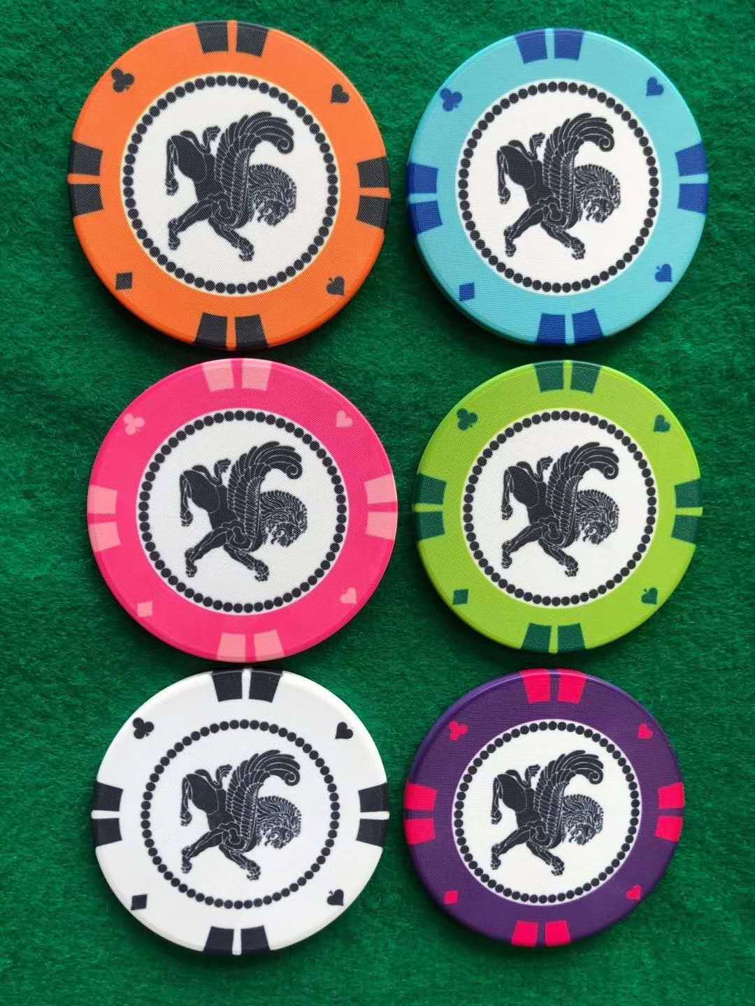 Customized high-quality ceramic chip sticker printing casino round poker chips