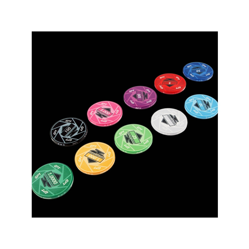 Customized high-quality ceramic chip sticker printing casino round poker chips