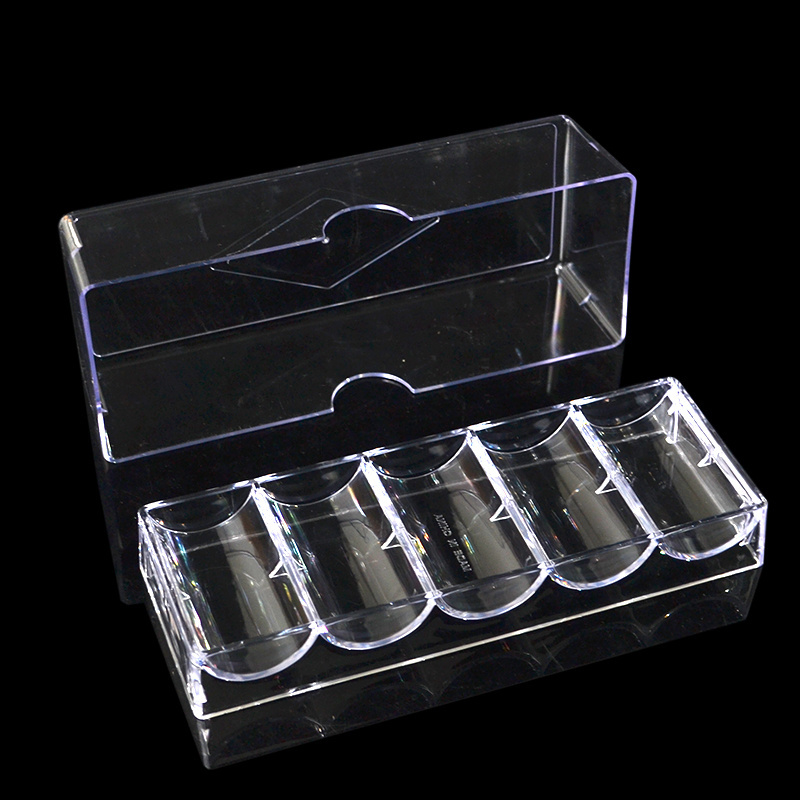 Hot Sale 100 Pieces Acrylic Poker Chip Holder 40mm Casino Black Chip Tray