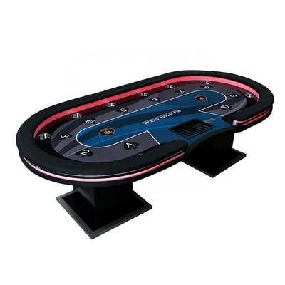 Texas table Casino Poker Table Gambling Table for 10 players with LED