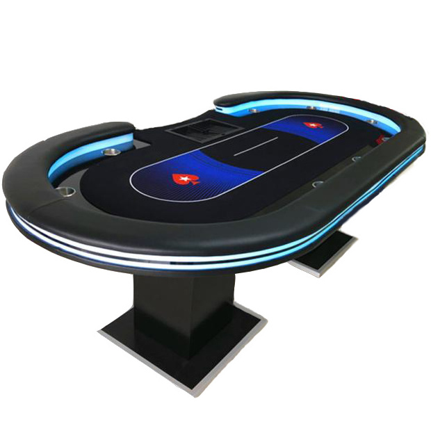 Wholesale LED Poker Table Texas Hold em poker Classic designed Custom 10 seat Poker Gambling Table