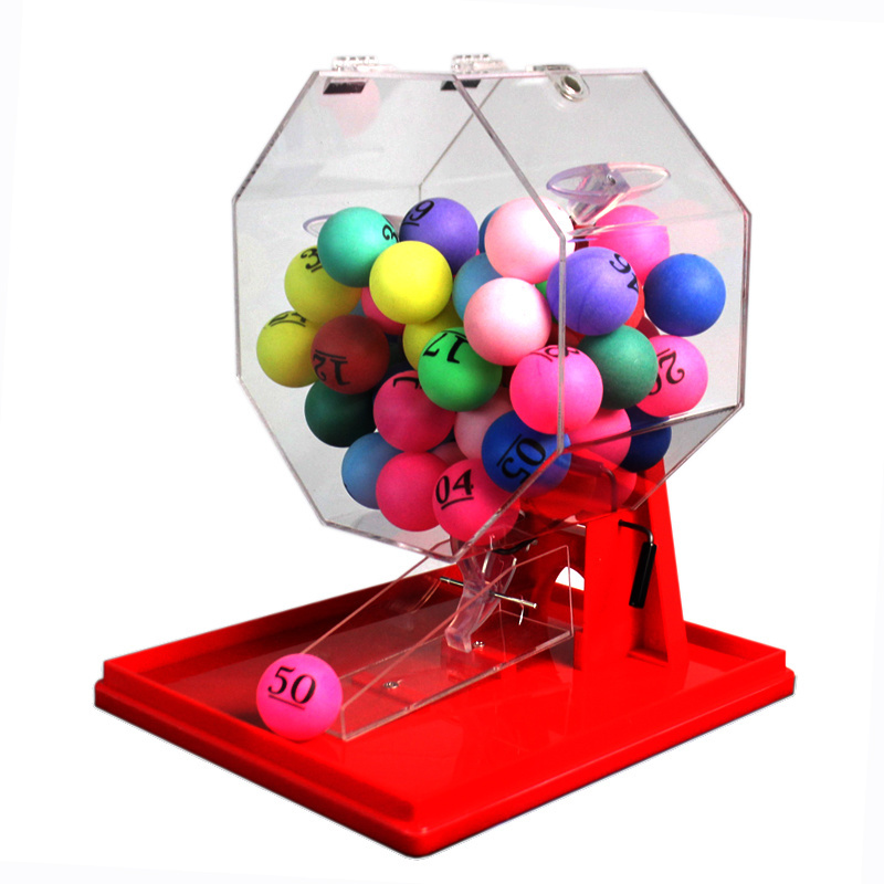 Lucky Manual Lottery Machine Bingo Cage Transparent Box Lotto Lucky Draw Machine