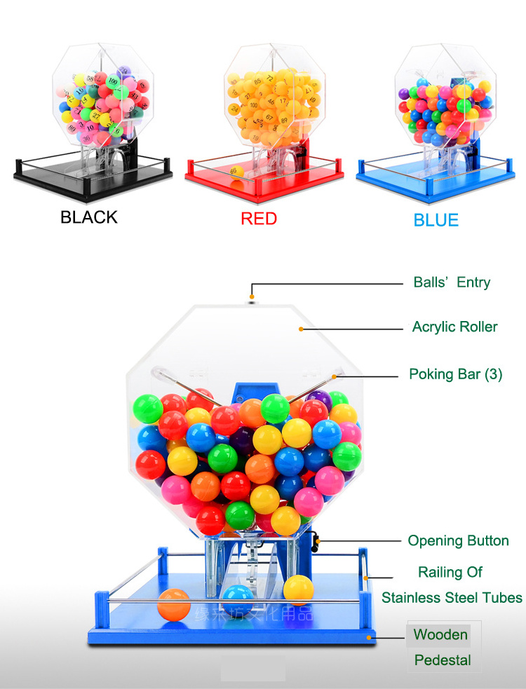 Lucky machine custom manual lottery bingo gambling ball manual lottery machine