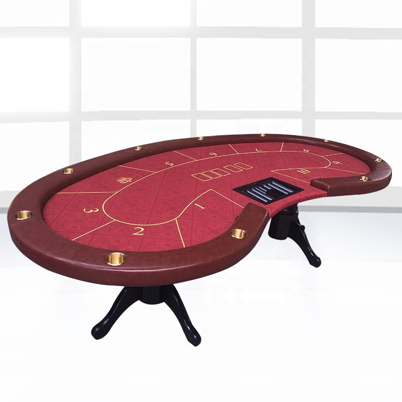 96 Inch Casino  Crab Legs Poker Table with LED Lamps USB Charging Jack Texas Hold Em Custom Casino Table Tiger Claw Leg