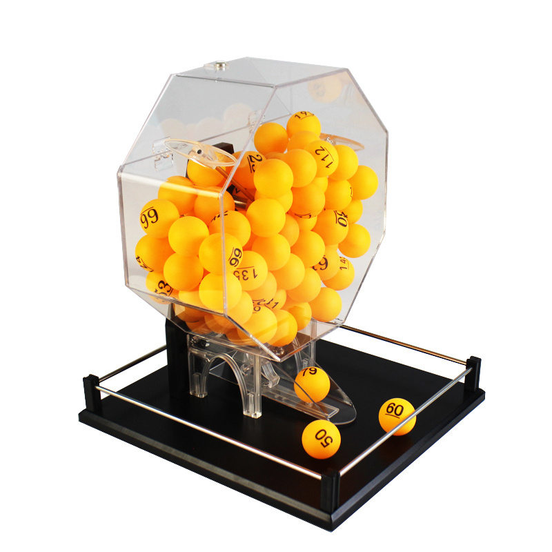 Bingo Cage Transparent Lottery with Color Balls Draw Machine Dip Lucky draw manual lottery Machine