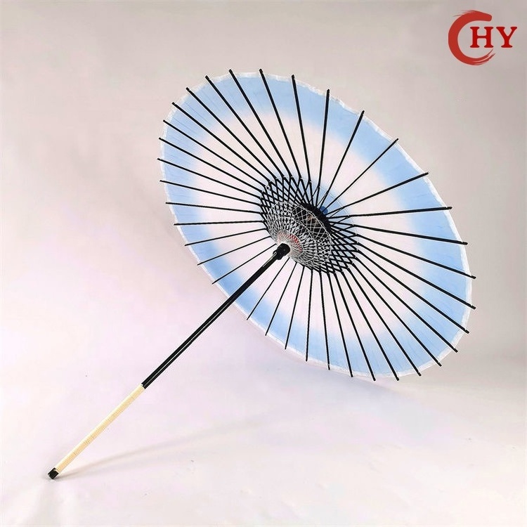 Wholesale Japanese paper umbrellas pure gradient silk bamboo craft wedding party gifts advertising parasol