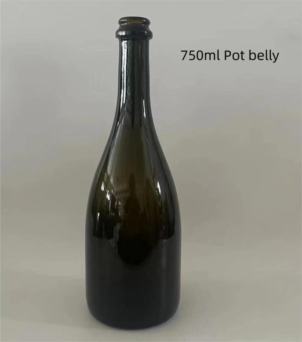 custom empty mini small 375 ml 750 ml burgundy screw sealing cheap champagne wine glass bottles