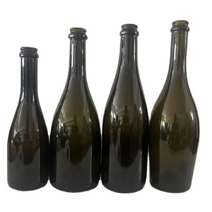 custom empty mini small 375 ml 750 ml burgundy screw sealing cheap champagne wine glass bottles