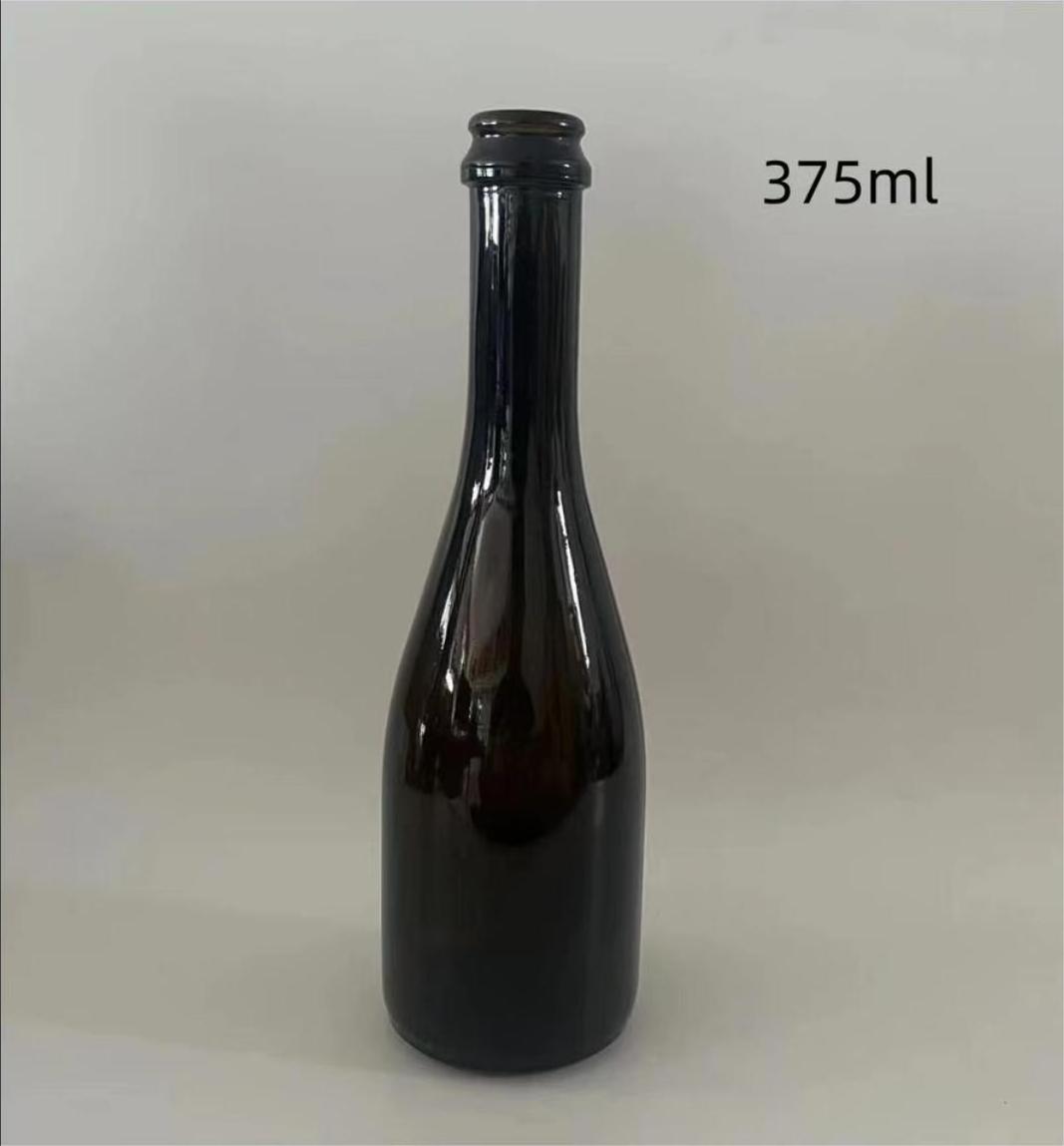 custom empty mini small 375 ml 750 ml burgundy screw sealing cheap champagne wine glass bottles