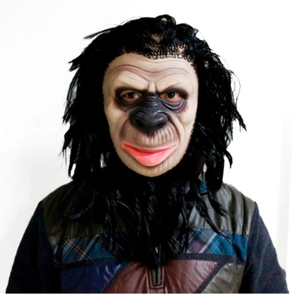 Animal Chimp Head Latex Mask Full Head Gorilla Monkey Ape Rubber Mask Halloween Costume Cosplay Party for Adults