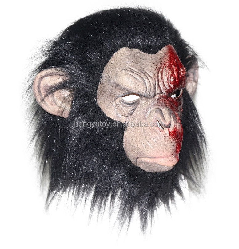 Realistic Latex Monkey Baboon Gorilla Mask Animal ape Costume for Christmas Party Halloween